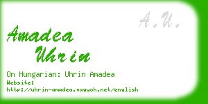 amadea uhrin business card
